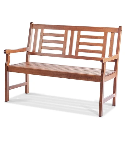 Vevor Outdoor Bench 48 in Wood Garden Bench 700 lbs Park Patio Yard Porch Bench