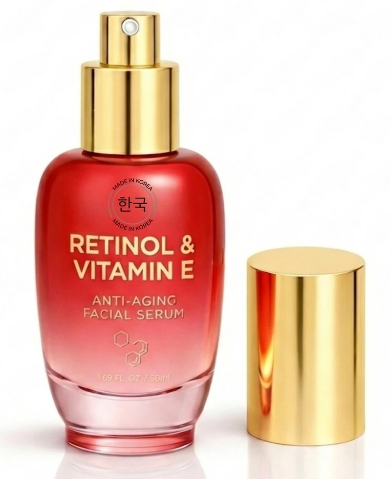Lovery Retinol and Vitamin E Rejuvenating Facial Serum - Korean Skincare Anti-Aging Treatment