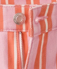 Mango Women's Straight-Fit Striped Bermuda Shorts