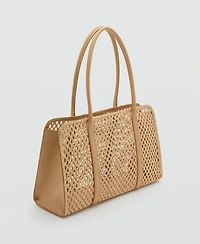 Mango Women's Braided Shoulder Bag