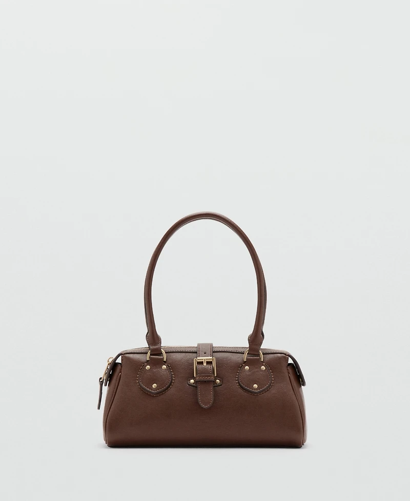 Mango Women's Buckle Shoulder Bag