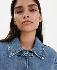 Mango Women's Toggle Detail Denim Jacket