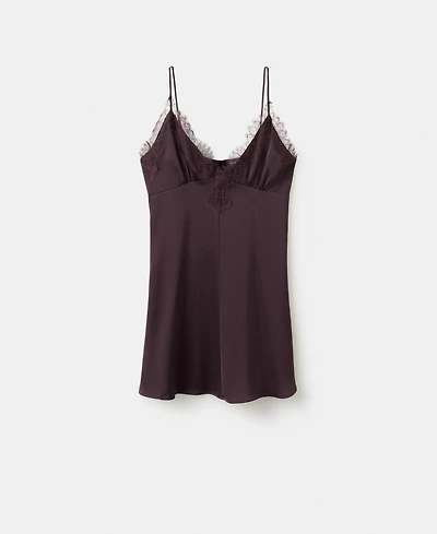 Mango Women's Satin Lace Dress