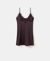 Mango Women's Satin Lace Dress