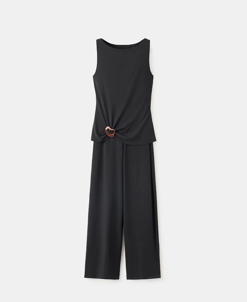 Mango Women's Resin Applique Combined Jumpsuit