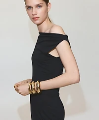 Mango Women's Draped Asymmetrical Jumpsuit