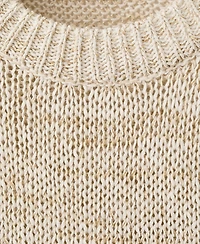 Mango Women's Short-Sleeve Heathered Knit Sweater