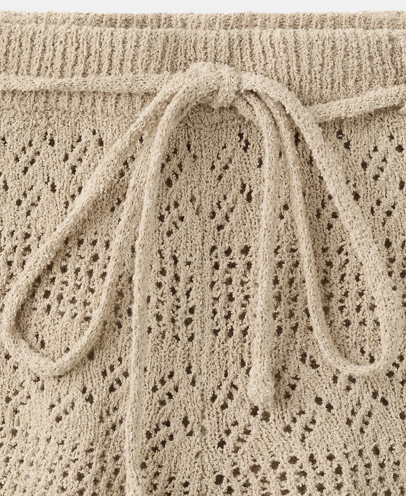 Mango Women's Belt Crocheted Shorts