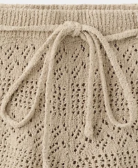 Mango Women's Belt Crocheted Shorts
