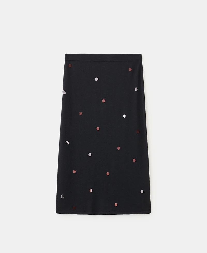 Mango Women's Fine-Knit Sequined Skirt