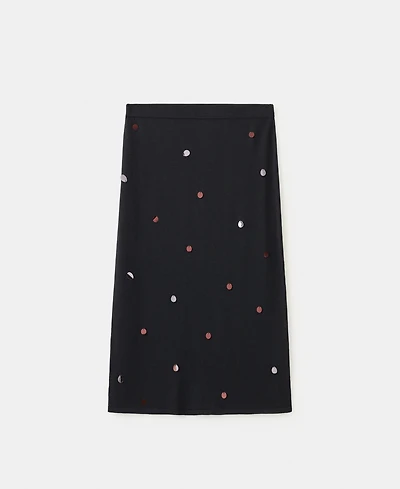 Mango Women's Fine-Knit Sequined Skirt