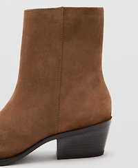 Mango Women's Heel Suede Ankle Boots