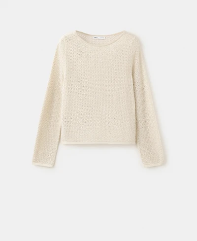 Mango Women's Open-Knit Lurex Sweater