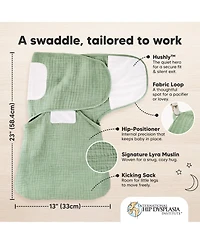 KeaBabies 3pk Lyra Muslin Swaddles for Newborns, 100% Cotton Baby Swaddle Sleep Sack 0-3 Months Girls, Boys