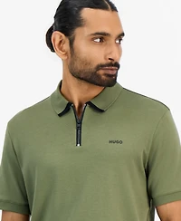 Hugo by Boss Men's Damolino Regular-Fit Quarter-Zip Polo Shirt