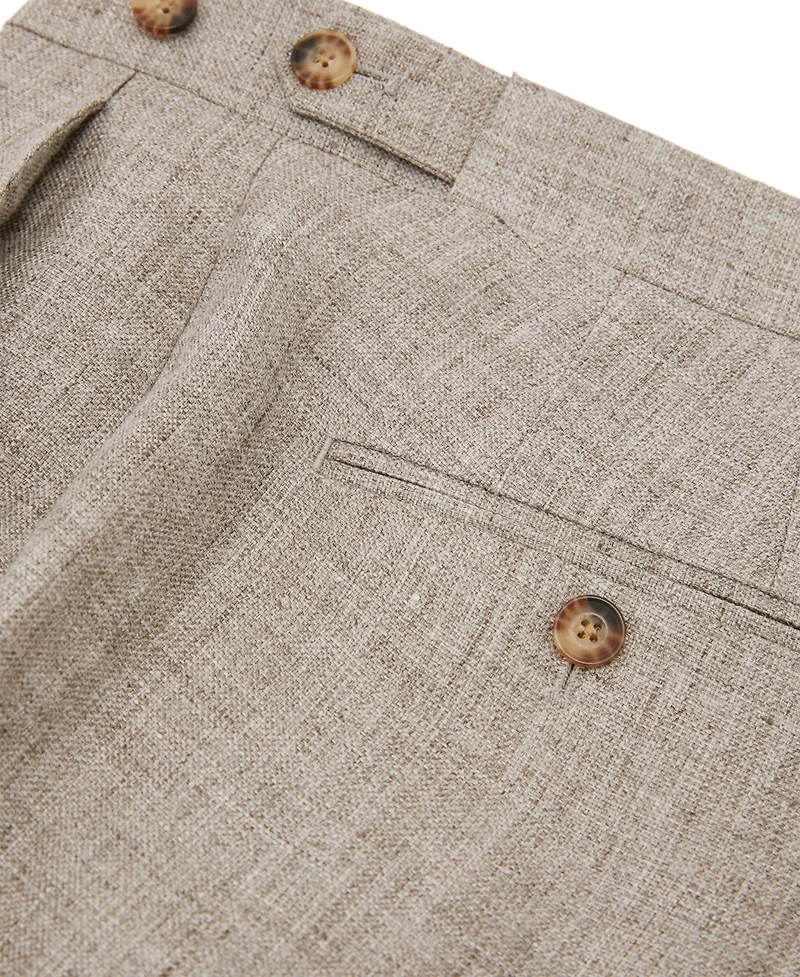 Reiss Men's Amore Linen Tailored-Fit Suit Pants
