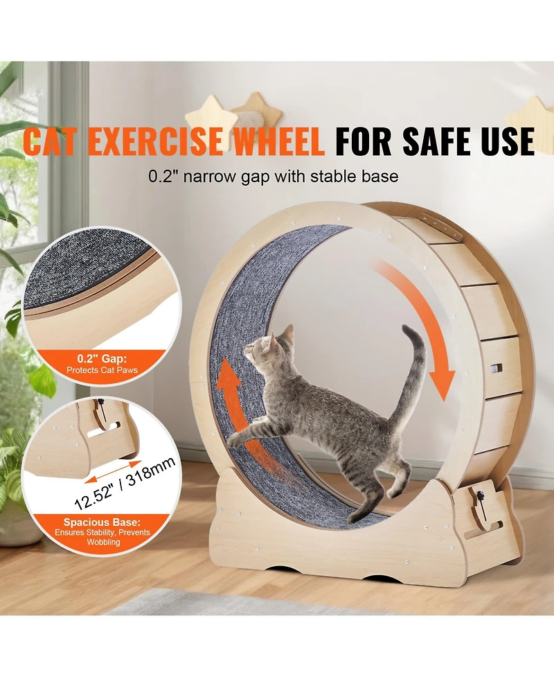 Vevor Cat Exercise Wheel Large Cat Treadmill Wheel for Indoor Cats