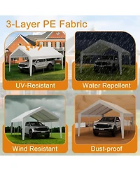 gaomon 10x20feet Heavy Duty Carport Canopy - Portable Garage with Uv Resistant and Waterproof Roof, Tarp Shelter for Cars, Trucks
