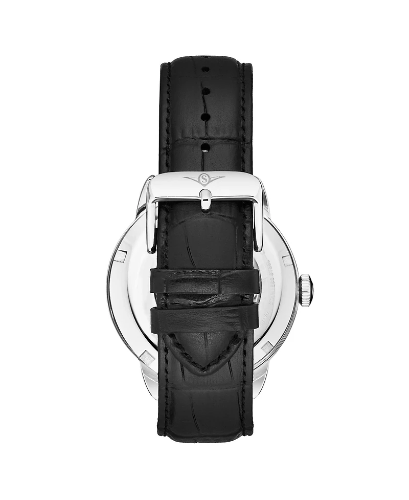 Stuhrling Men s Automatic Skeleton Watch 44mm Leather Strap