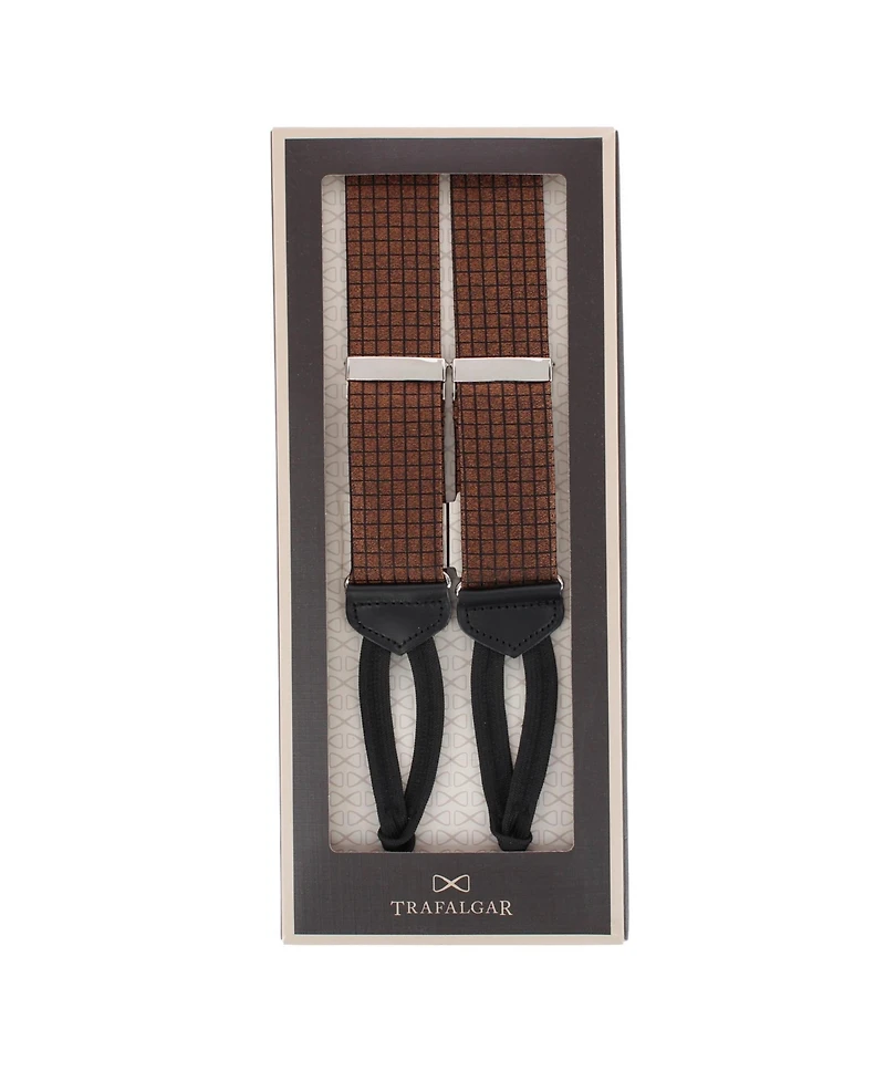 Trafalgar Bradford Neat Square Silk Formal End Suspenders
