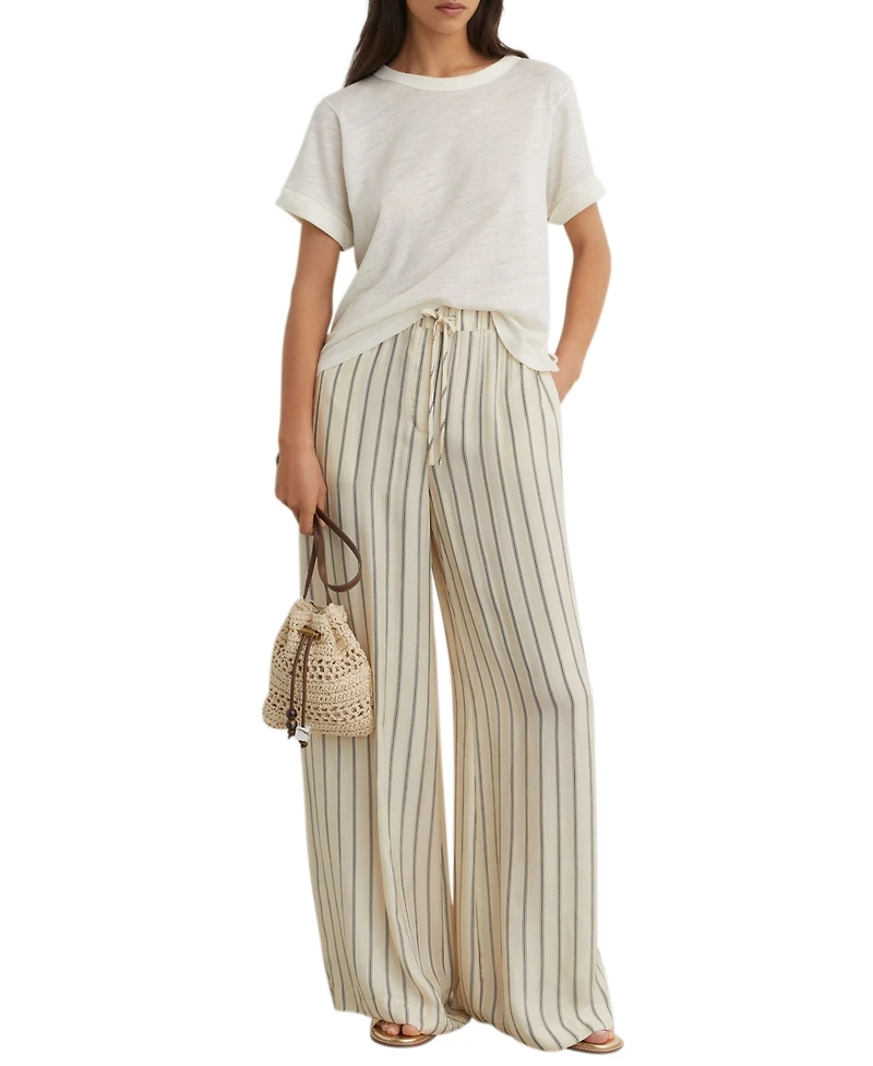 Reiss Women's Esme Raffia Effect Mini Cross-Body Handbag