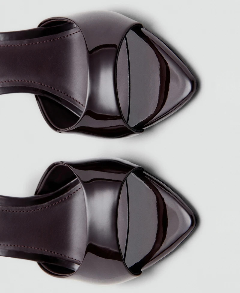 Mango Women's Patent Leather High-Heeled Sandals