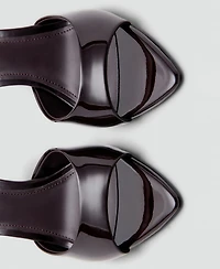 Mango Women's Patent Leather High-Heeled Sandals