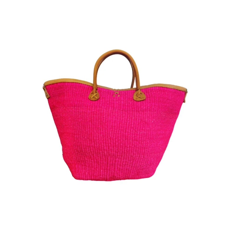 Sawa Sawa Harvest Glow Handmade Sisal Straw Medium Tote Purse
