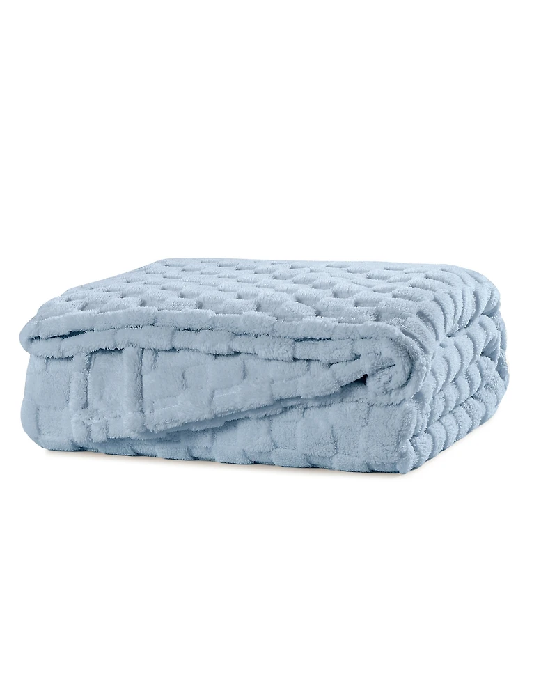 Sanctuary Jacquard Sherpa Soft Blanket, Twin
