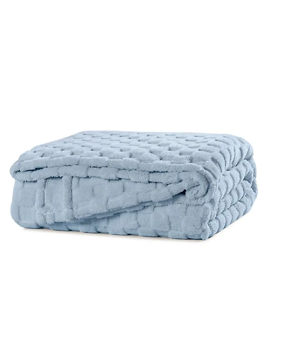 Sanctuary Jacquard Sherpa Soft Blanket, Twin