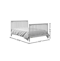 Graco Hadley 5-in-1 Convertible Crib and Changer with Drawer (Pebble Gray)