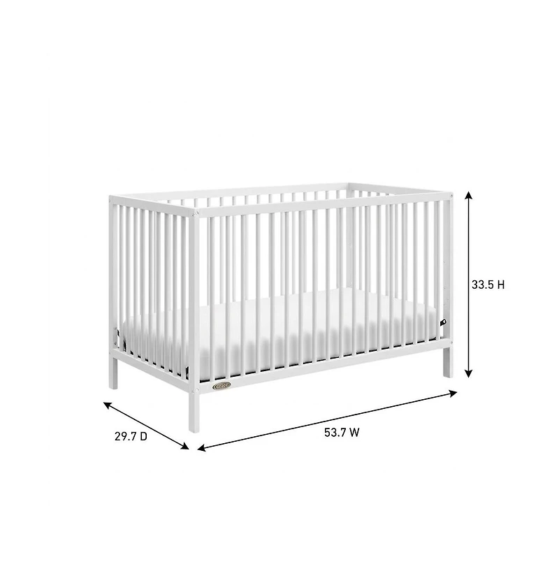 Graco Teddi 5-in-1 Convertible Crib - White