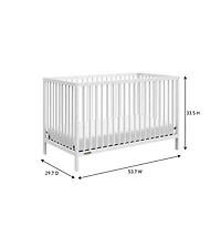 Graco Teddi 5-in-1 Convertible Crib - White