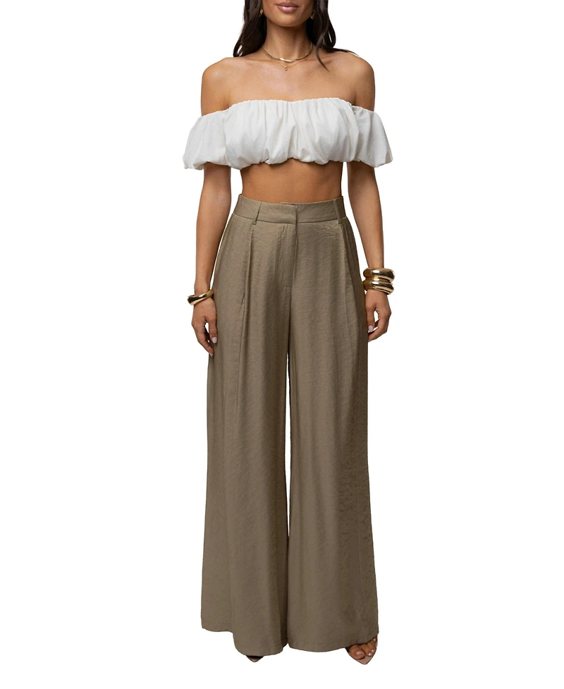 Jluxlabel Women's Monaco Wide Leg Pant