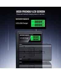 Neewer Nw-F970B 7800mAh Usb-c Battery and Charger Set Compatible with Sony Np-f-Series