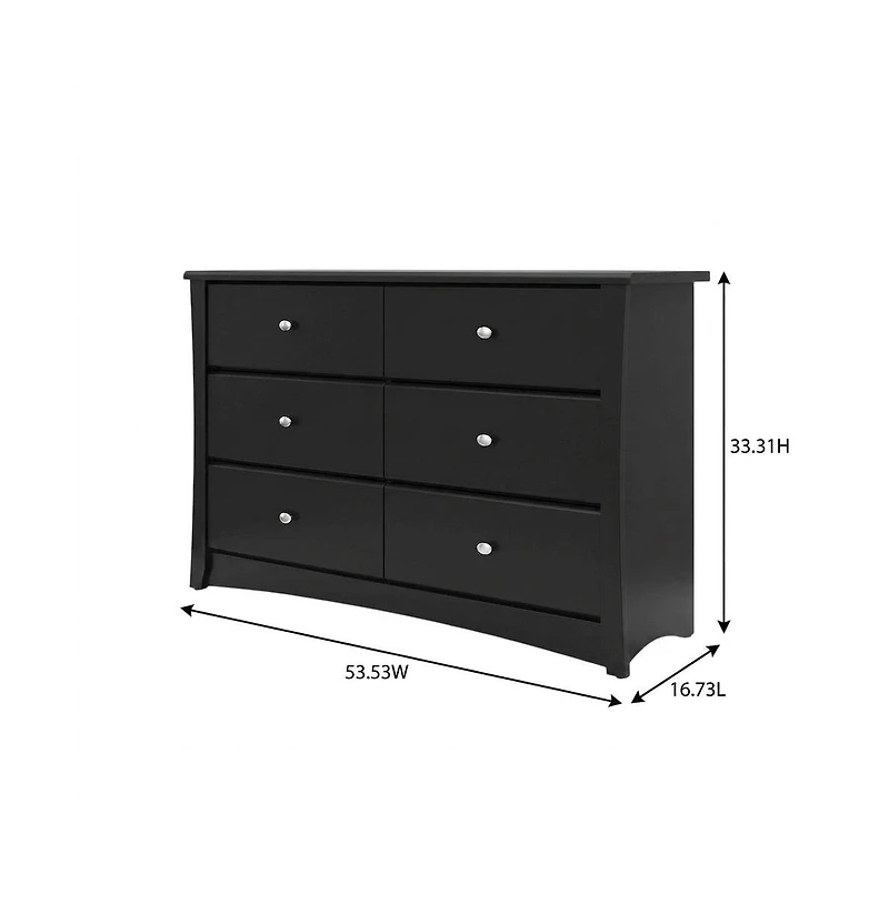 Storkcraft Crescent 6 Drawer Double Dresser