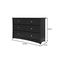 Storkcraft Crescent 6 Drawer Double Dresser