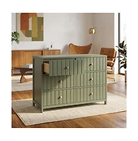 Graco Teddi 6 Drawer Double Dresser (Olive)