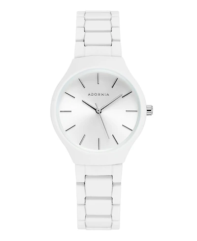 Adornia Women's White Stockholm White Face Watch