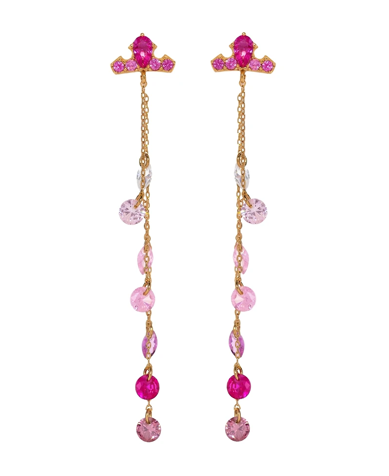 Girls Crew Crystal Disney Princess Sleeping Beauty Aurora Crown Dangle Earrings