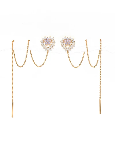 Girls Crew Crystal Heartstring Threader Earrings