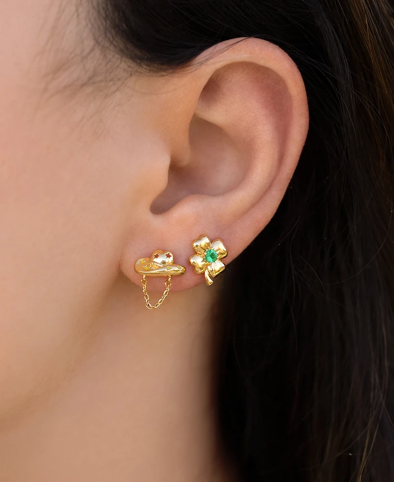 Girls Crew Crystal Western Charm Stud Earrings Set