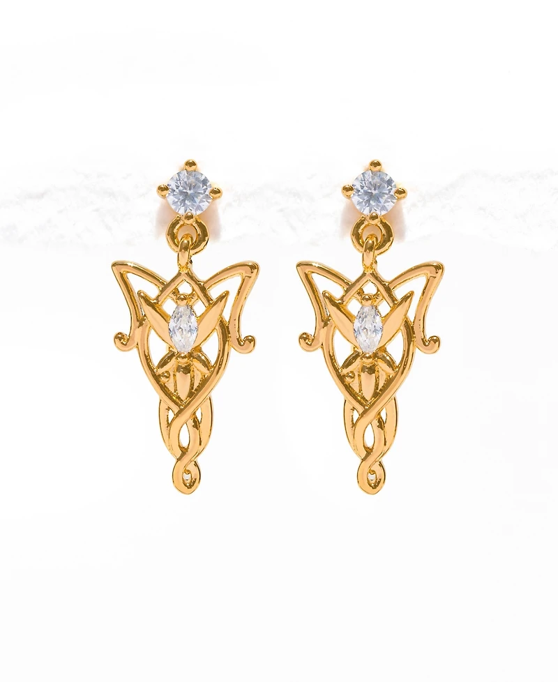 Girls Crew Crystal the Lord of Rings Elven Dangle Earrings