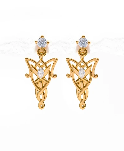 Girls Crew Crystal the Lord of Rings Elven Dangle Earrings