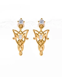 Girls Crew Crystal the Lord of Rings Elven Dangle Earrings