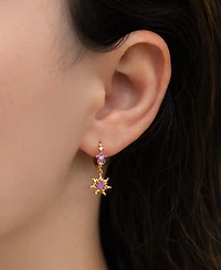 Girls Crew Crystal Disney Princess Tangled Corona's Crest Hoop Earrings