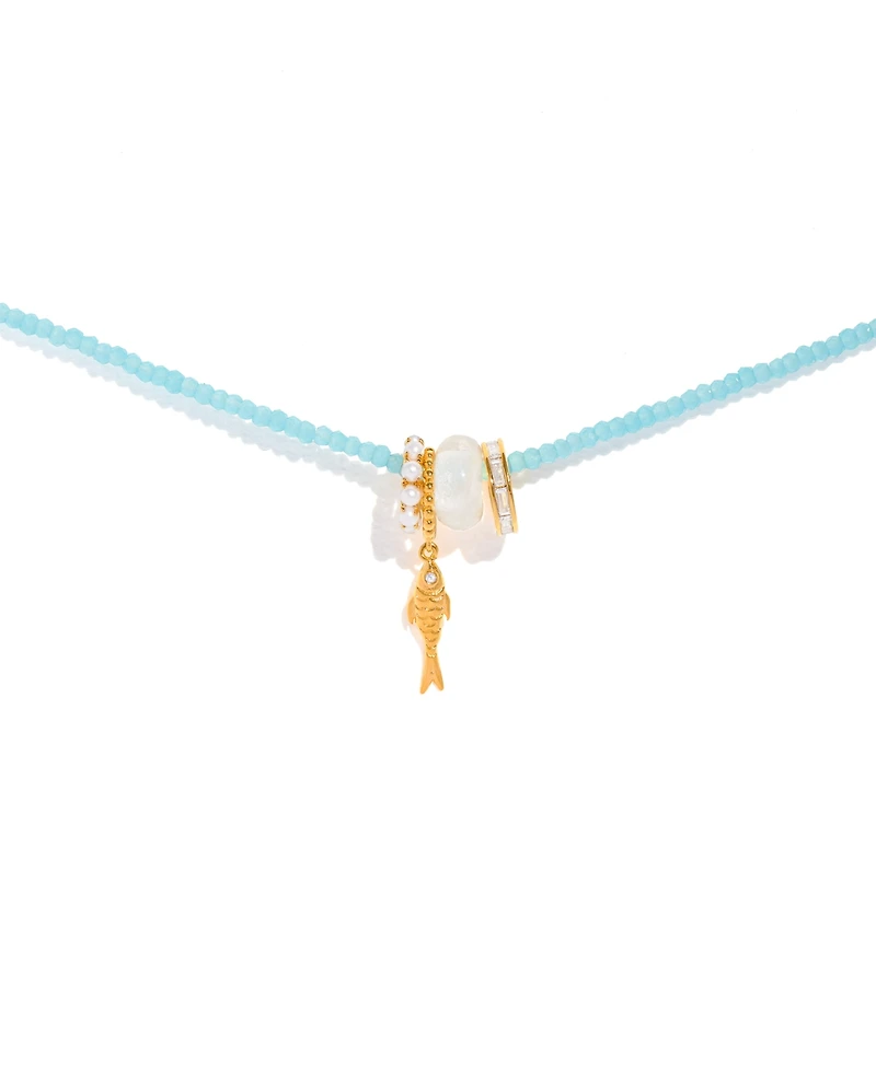 Girls Crew Crystal Fish Out of Water Beaded Necklace