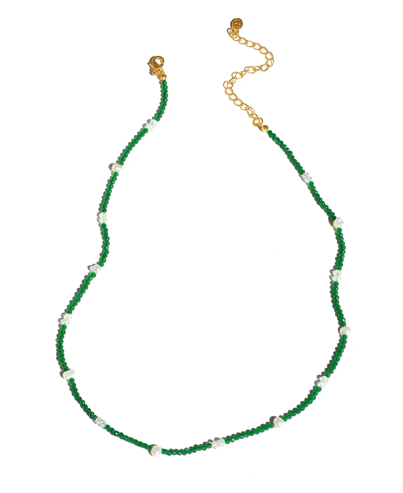 Girls Crew Crystal Sea Glass Beaded Necklace