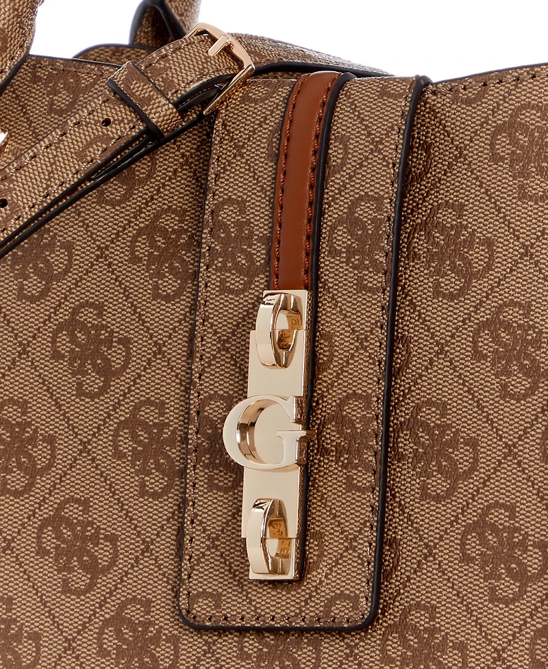 Guess Yvonne Logo Girlfriend Medium Satchel Handbag