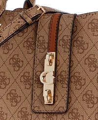 Guess Yvonne Logo Girlfriend Medium Satchel Handbag